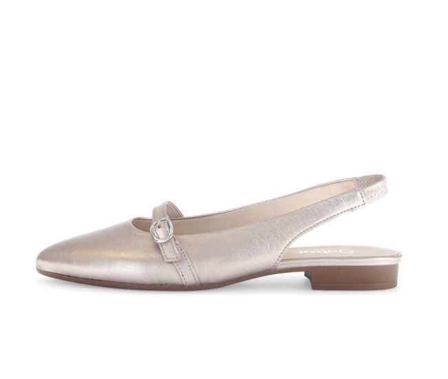 Gabor Damen Slingpumps Gold - Effektleder