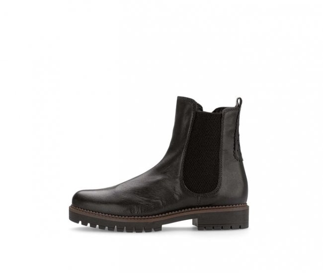 Gabor Damen Chelsea Boot Schwarz - Glattleder