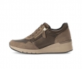Gabor Damen Sneaker Low Braun - Materialmix Leder