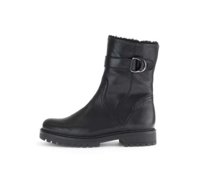 Gabor Damen Winterstiefelette Schwarz - Glattleder