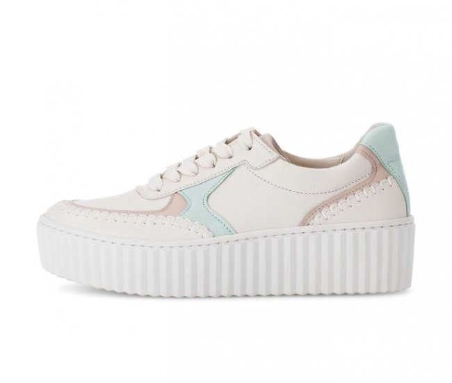 Gabor Damen Sneaker Low Weiß - Materialmix Leder