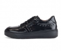 Gabor Damen Sneaker Low Schwarz - Lackleder