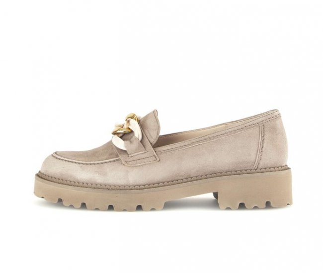 Gabor Damen Loafer Beige - Rauleder