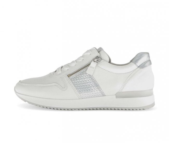 Gabor Damen Sneaker Low Weiß - Materialmix Leder