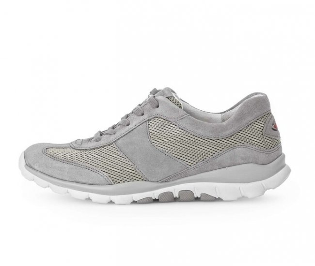 Gabor Damen Sneaker Low Grau - Materialmix Leder/Lederimitat