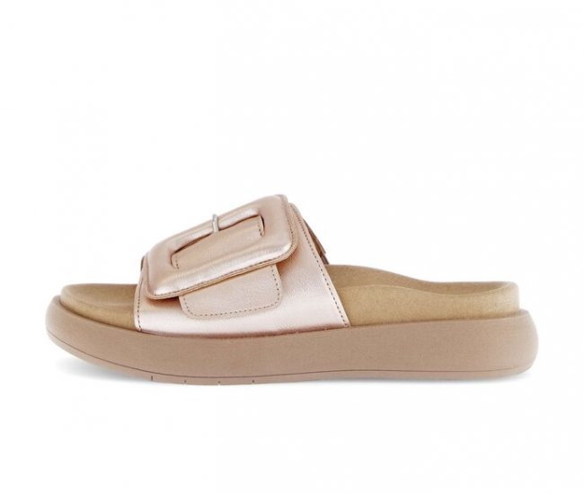 Gabor Damen Pantolette Rosa - Effektleder