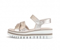 Gabor Damen Plateau Sandale Gold - Effektleder