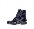 Gabor Damen Schnürstiefelette Blau - Lackleder