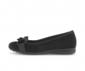 Gabor Damen Sportliche Ballerina Schwarz - Materialmix Leder