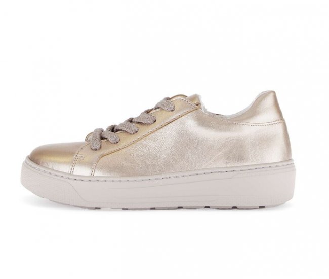 Gabor Damen Sneaker Low Gold - Effektleder