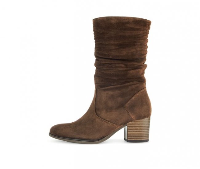 Gabor Damen Elegante Stiefelette Braun - Rauleder