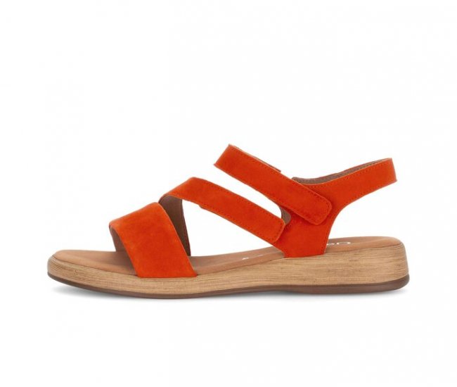 Gabor Damen Riemchensandale Orange - Rauleder