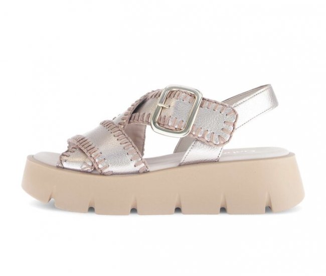 Gabor Damen Plateau Sandale Rosa - Effektleder
