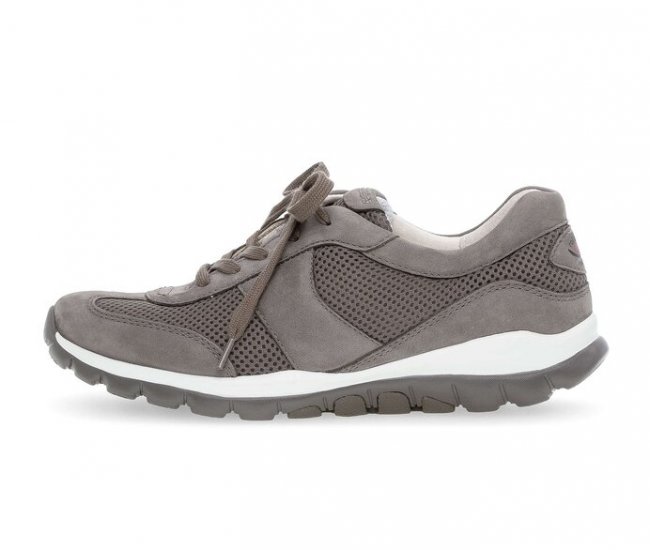 Gabor Damen Sneaker Low Grau - Materialmix Leder/Lederimitat
