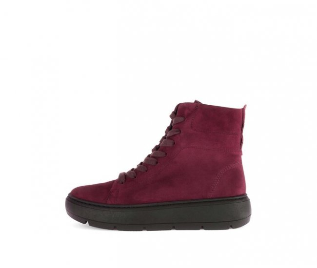 Gabor Damen Sportliche Stiefelette Rot - Rauleder