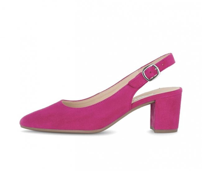 Gabor Damen Slingpumps Pink - Rauleder