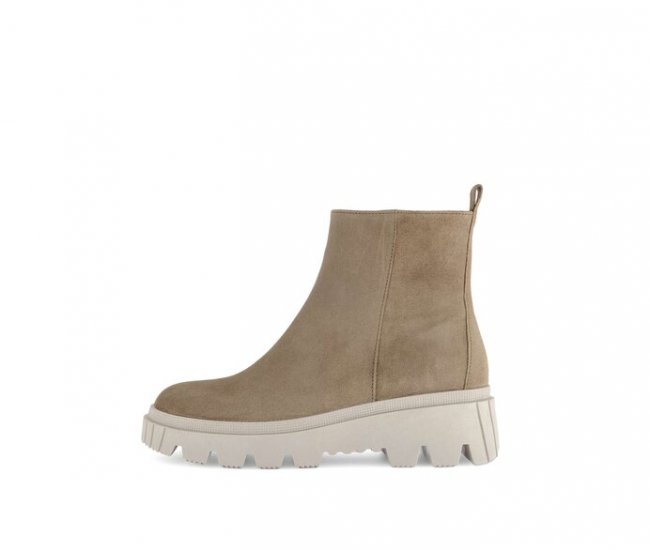 Gabor Damen Plateau Stiefelette Braun - Rauleder