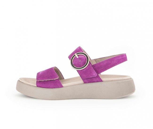 Gabor Damen Plateau Sandale Lila - Rauleder
