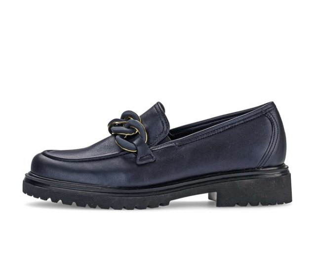 Gabor Damen Loafer Blau - Glattleder