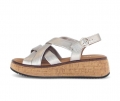 Gabor Damen Plateau Sandale Gold - Effektleder