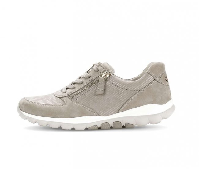 Gabor Damen Sneaker Low Beige - Materialmix Leder