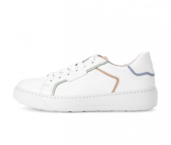 Gabor Damen Sneaker Low Weiß - Materialmix Leder