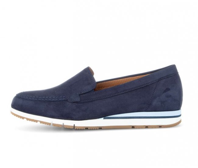 Gabor Damen Slipper Blau - Rauleder