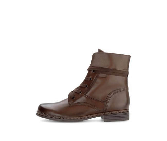 Gabor Damen Schnürstiefelette Braun - Glattleder