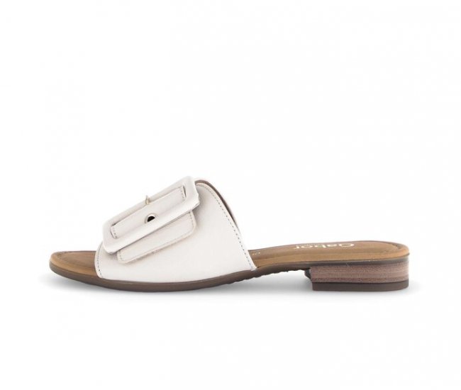 Gabor Damen Pantolette Beige - Glattleder