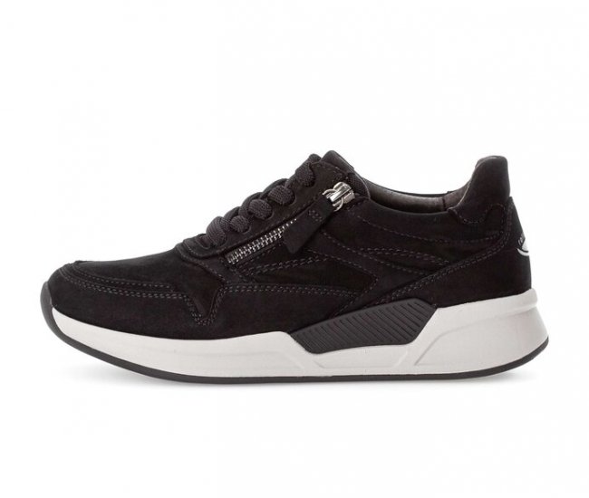 Gabor Damen Sneaker Low Schwarz - Rauleder