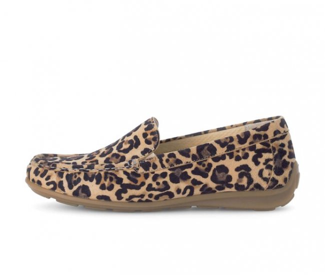 Gabor Damen Mokassin Beige - Rauleder