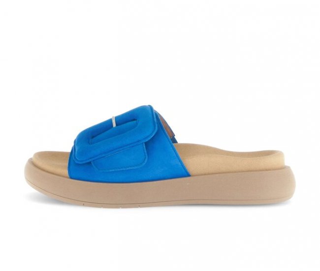 Gabor Damen Pantolette Blau - Rauleder