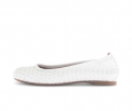 Gabor Damen Eleganter Ballerina Weiß - Glattleder