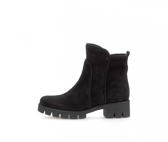 Gabor Damen Sportliche Stiefelette Schwarz - Rauleder