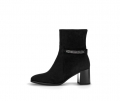 Gabor Damen Elegante Stiefelette Schwarz - Rauleder