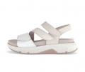 Gabor Damen Riemchensandale Gold - Materialmix Leder
