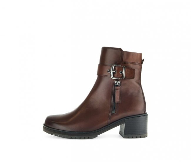 Gabor Damen Plateau Stiefelette Braun - Glattleder