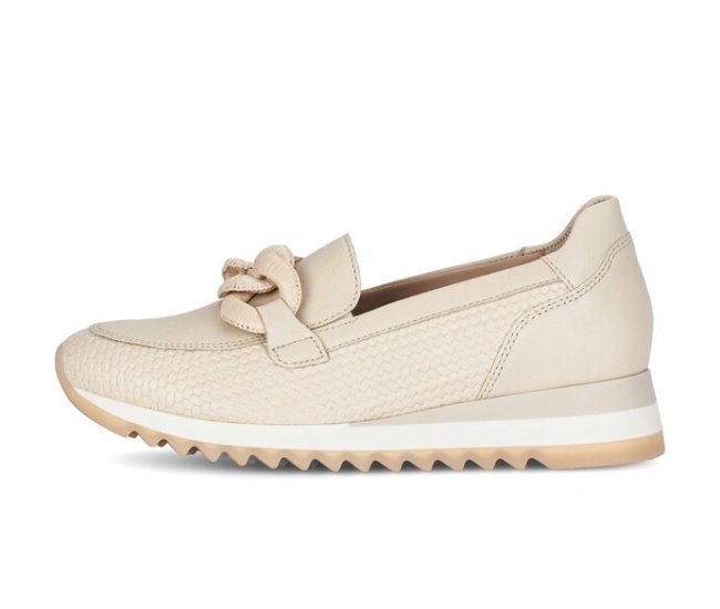Gabor Damen Slipper Beige - Glattleder