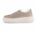 Gabor Damen Sneaker Low Beige - Materialmix Leder/Lederimitat