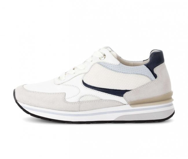 Gabor Damen Sneaker Low Weiß - Materialmix Leder/Lederimitat