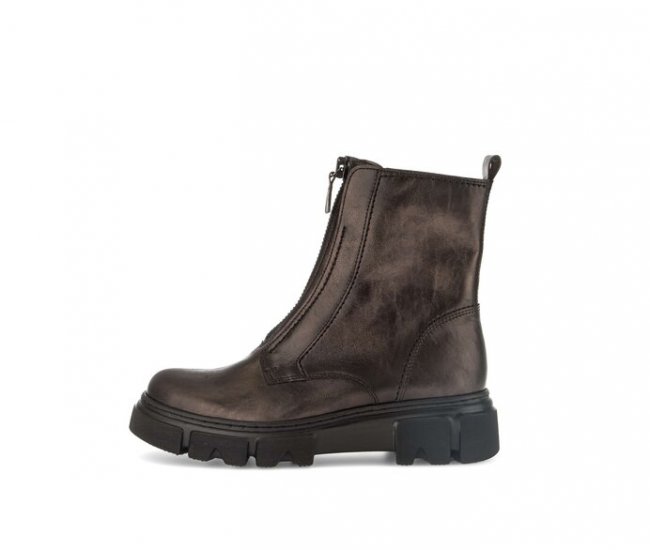 Gabor Damen Sportliche Stiefelette Bronze - Effektleder