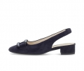 Gabor Damen Slingpumps Blau - Materialmix Leder