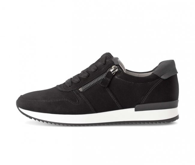 Gabor Damen Sneaker Low Schwarz - Rauleder