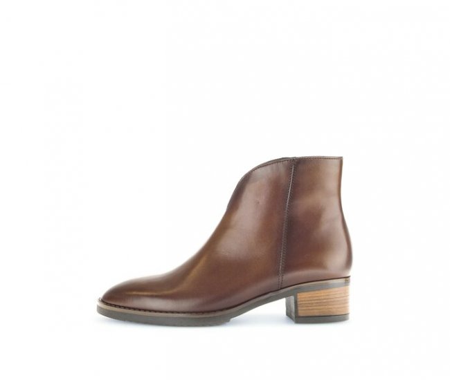 Gabor Damen Elegante Stiefelette Braun - Glattleder