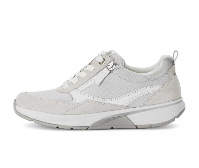 Gabor Damen Sneaker Low Grau - Materialmix Leder/Lederimitat