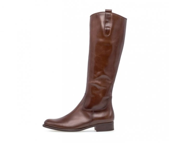 Gabor Damen Eleganter Stiefel Braun - Glattleder