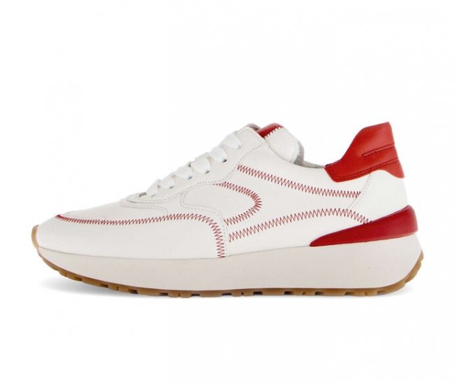 Gabor Damen Sneaker Low Creme - Materialmix Leder