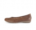 Gabor Damen Sportliche Ballerina Braun - Glattleder