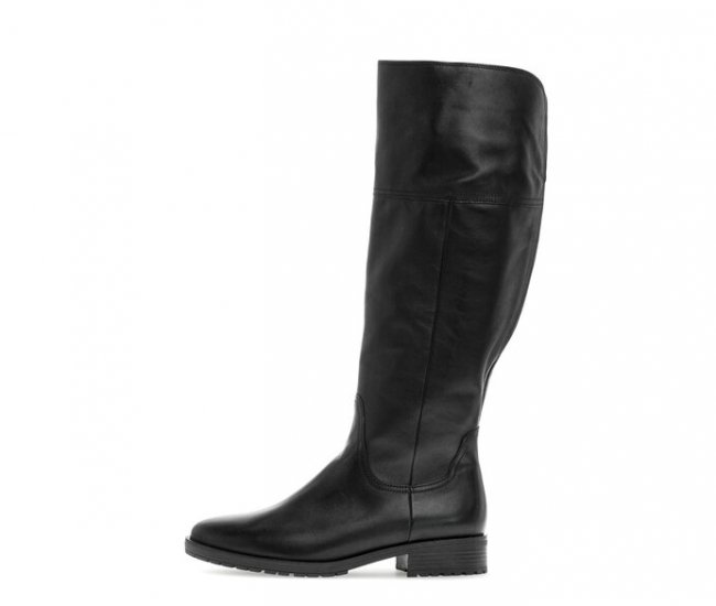 Gabor Damen Sportlicher Stiefel Schwarz - Glattleder