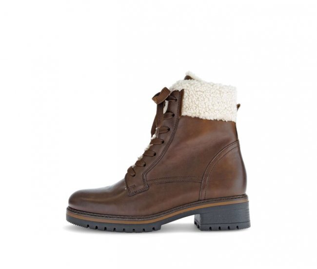 Gabor Damen Winterstiefelette Braun - Materialmix Leder/Lederimitat